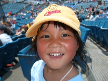 Kasen at the Sounds Game (close-up)